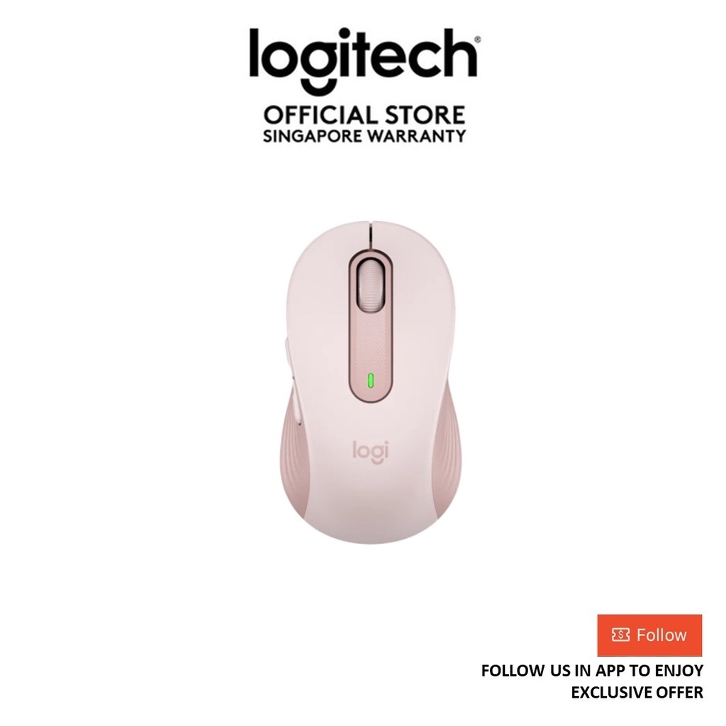 Logitech Signature M650 Wireless Mouse - Silent Clicks, Customisable Side Buttons, Bluetooth