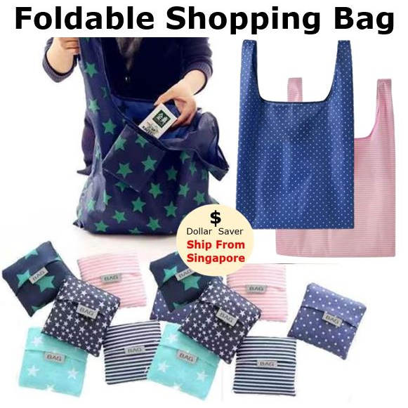 Reusbale Foldable Shopping Bag Eco Green Friendly Unlimited Usage